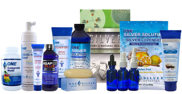 An assortment of products from Silver Solution USA